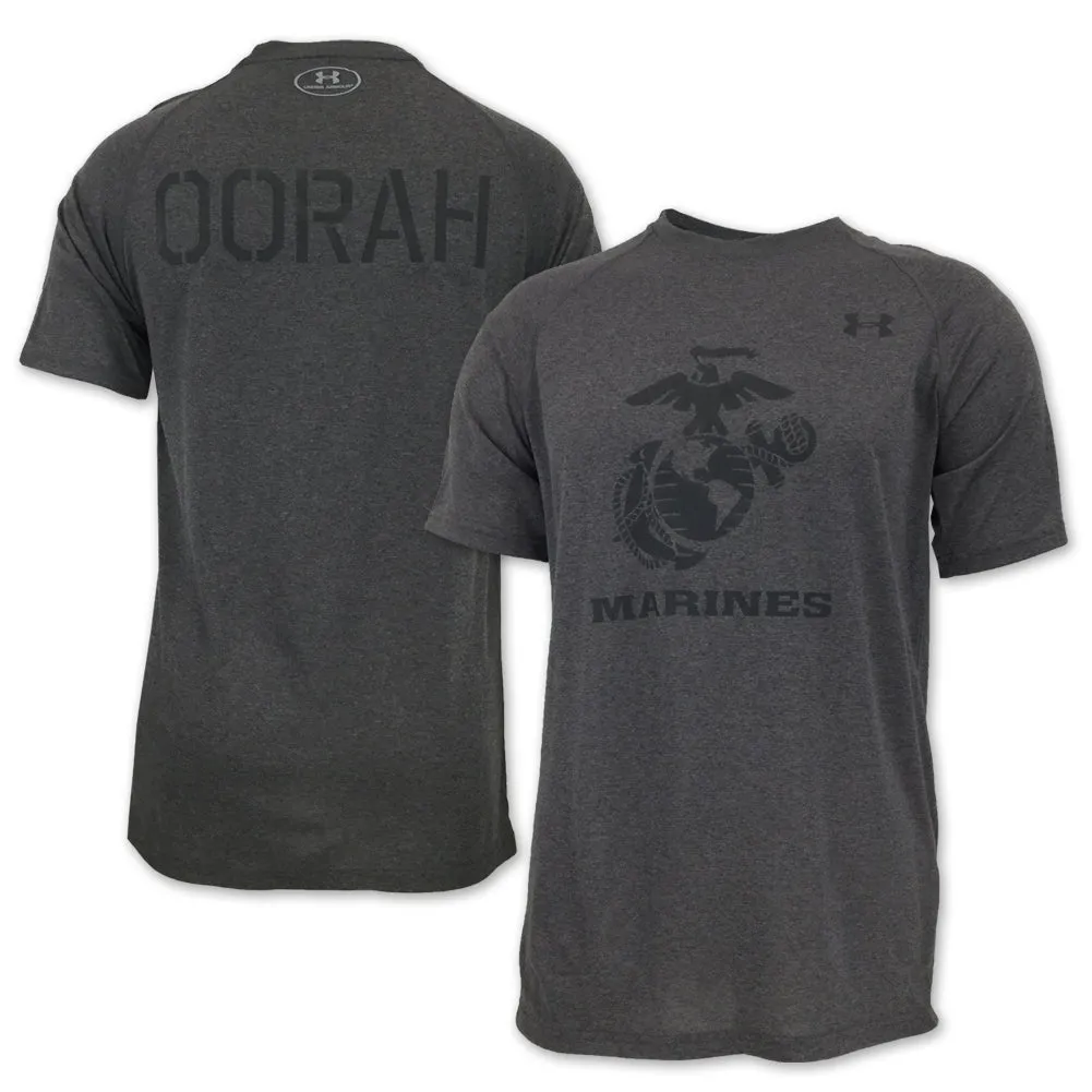 Marines Under Armour Oorah Tech T-Shirt (Charcoal)