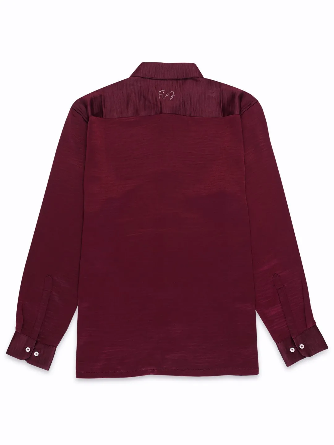 Maroon Plain Casual Shirt