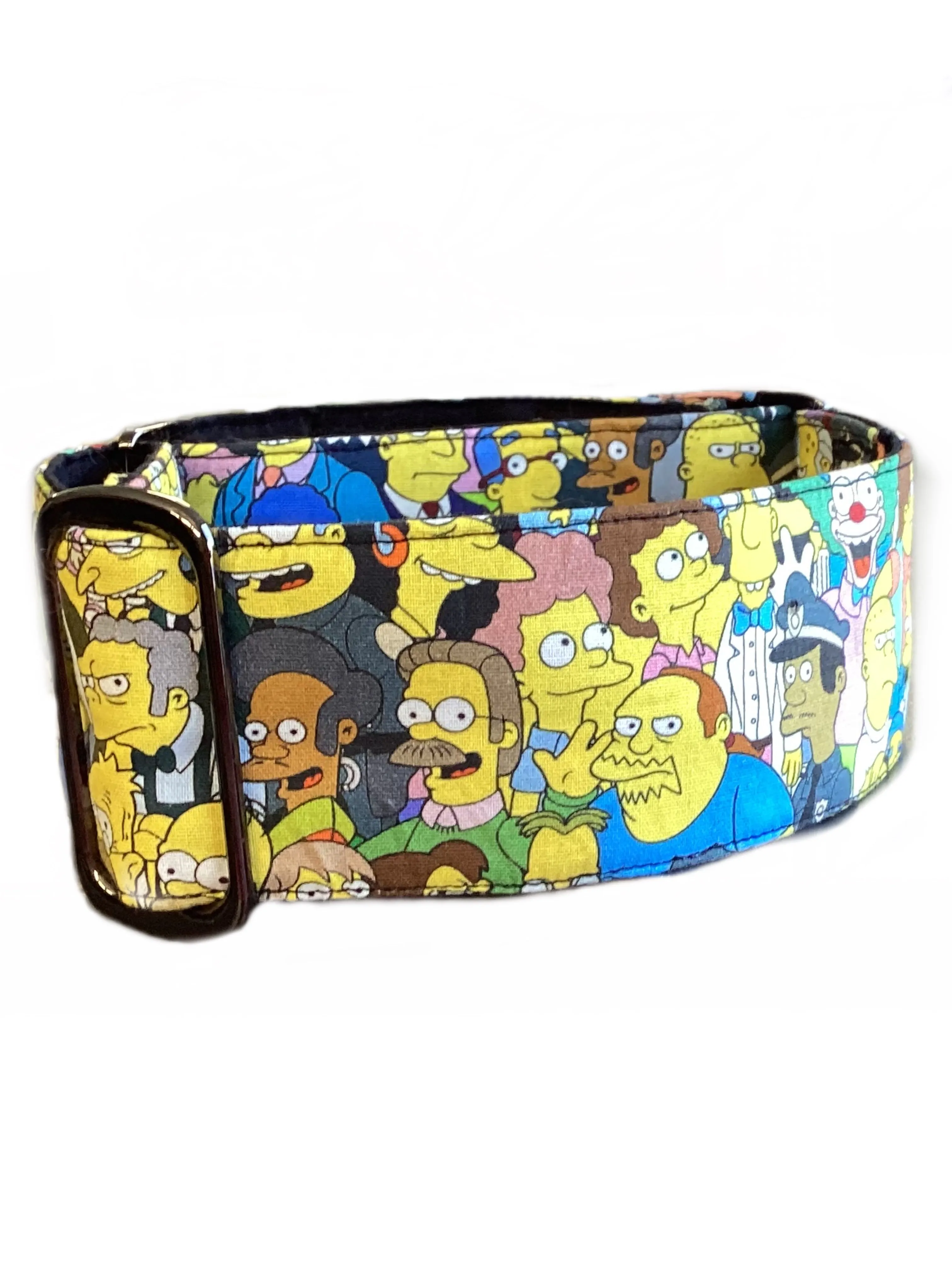 Martingale collar greyhound whippet  Simpsons family cotton fabric super soft