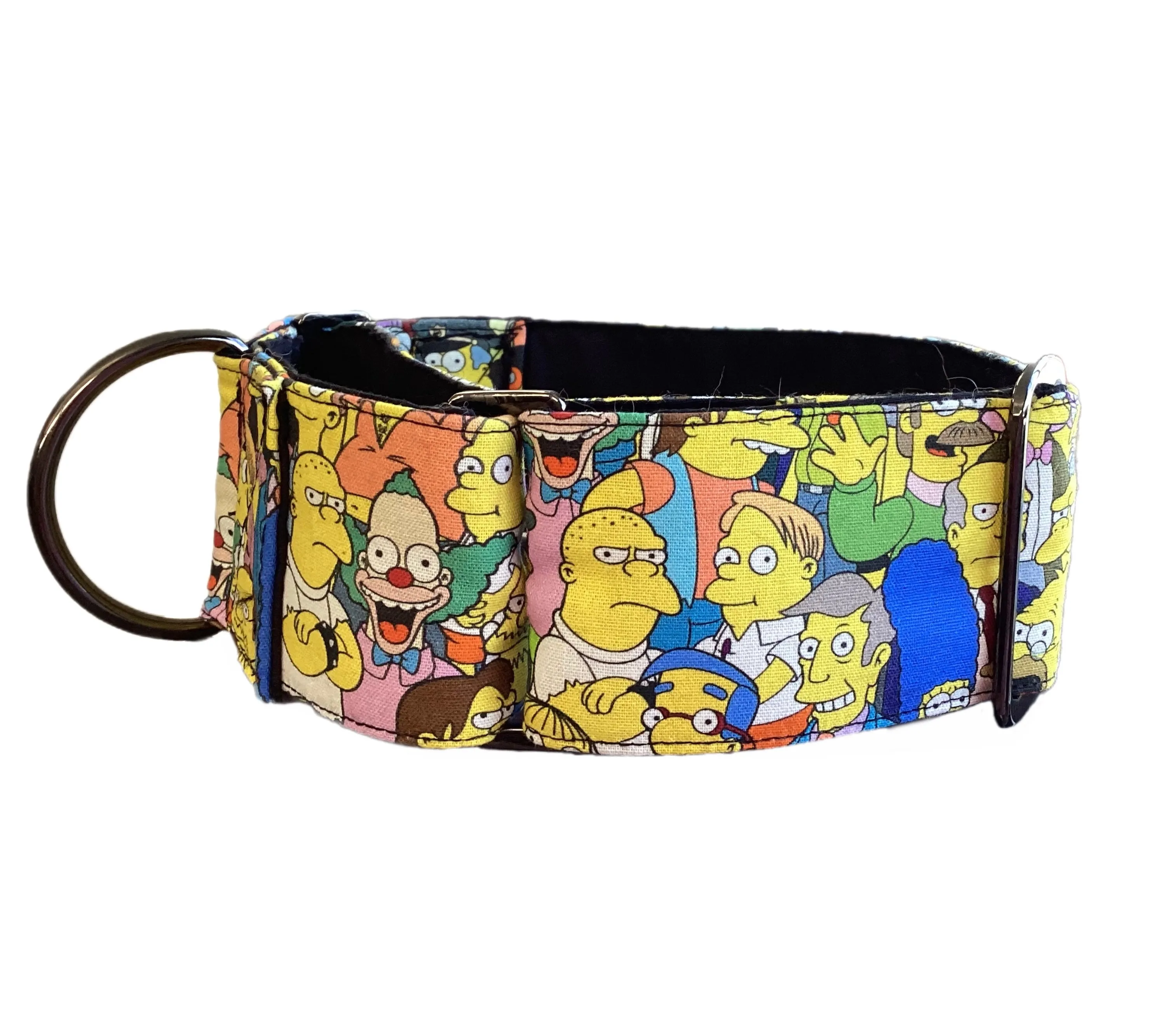 Martingale collar greyhound whippet  Simpsons family cotton fabric super soft