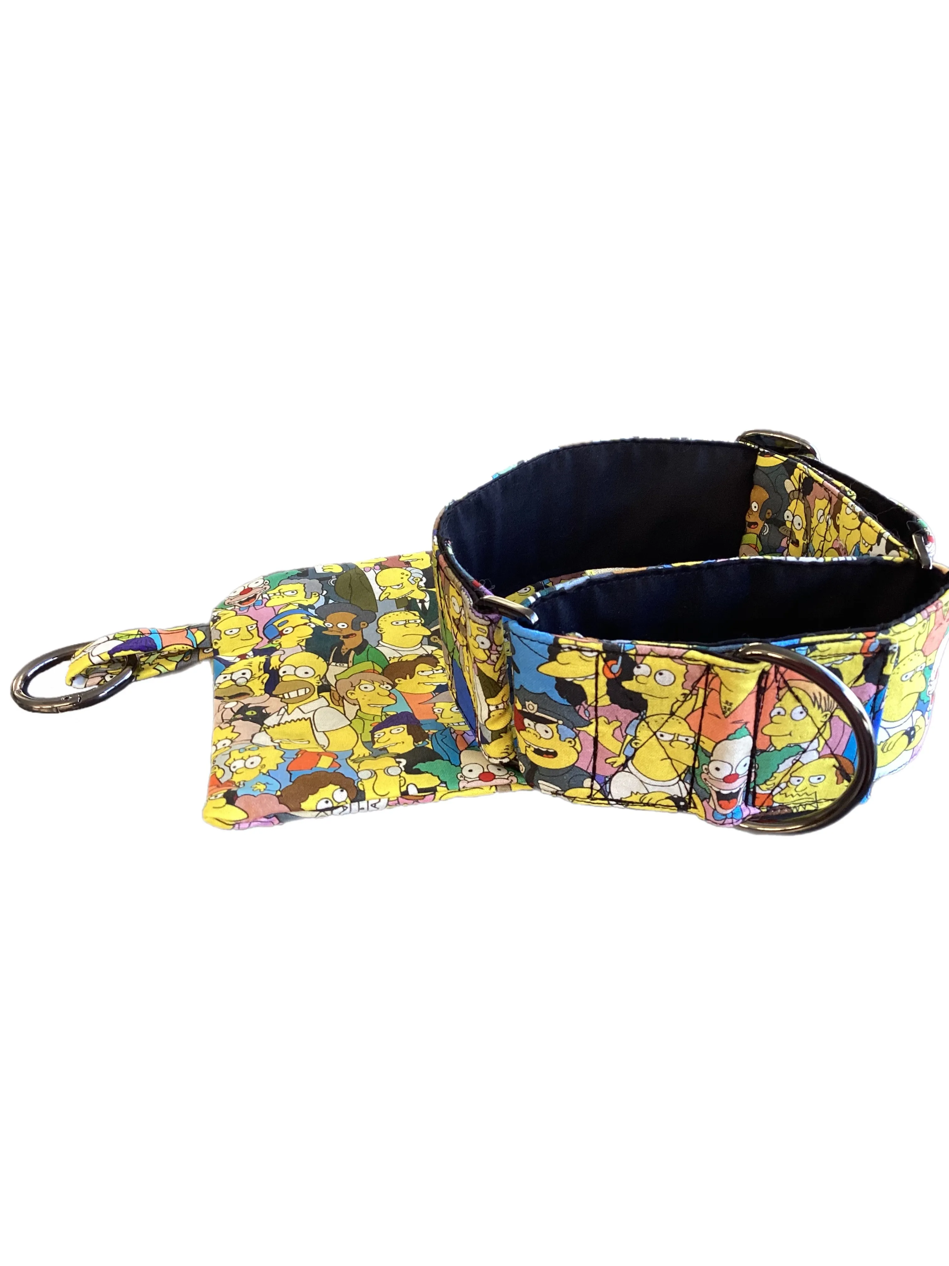 Martingale collar greyhound whippet  Simpsons family cotton fabric super soft