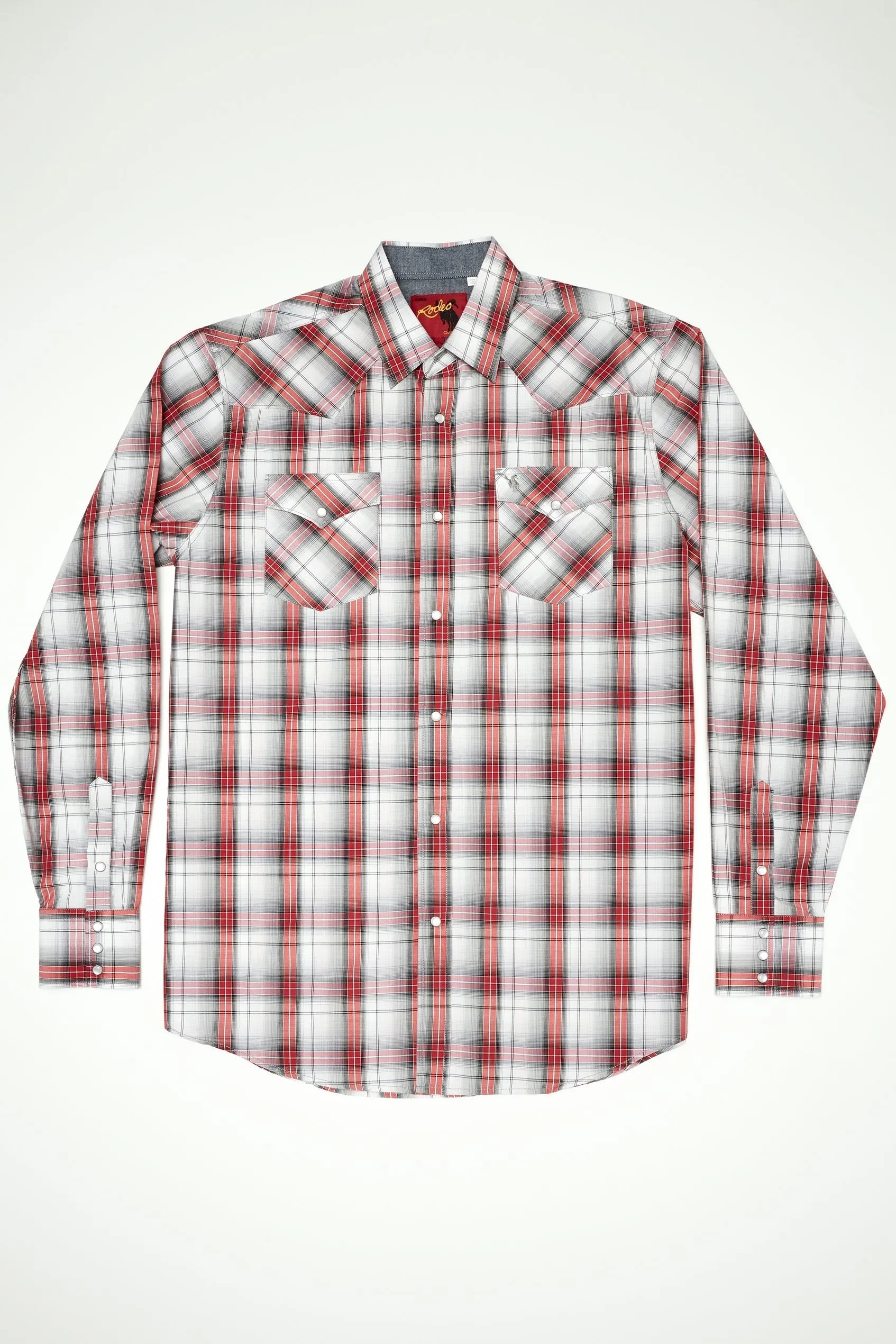 Men's Big & Tall Western Pearl Snap Plaid Shirt-PS400L-BT-451