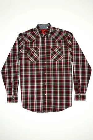 Men's Big & Tall Western Pearl Snap Plaid Shirt-PS400L-BT-477