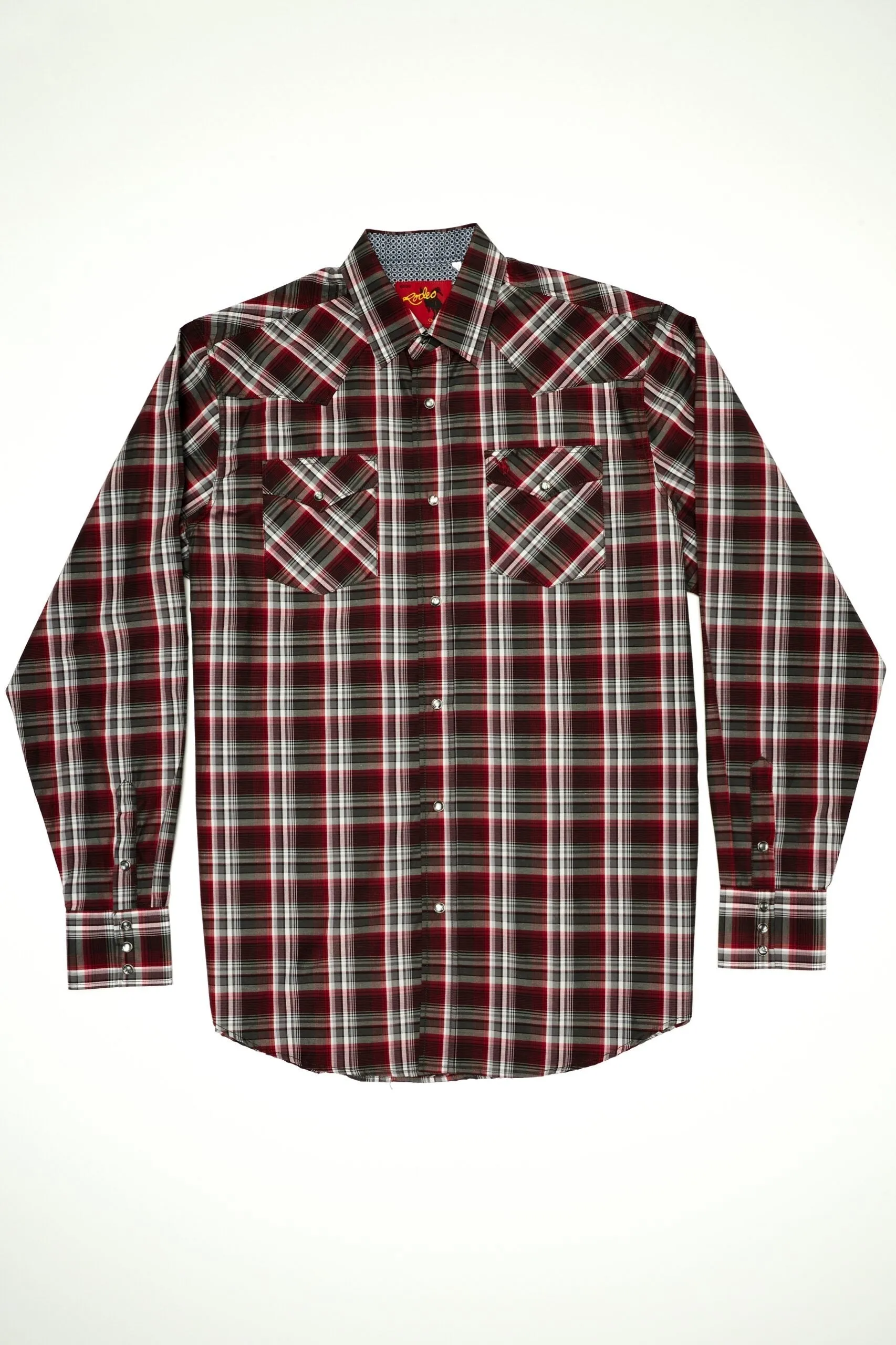 Men's Big & Tall Western Pearl Snap Plaid Shirt-PS400L-BT-477