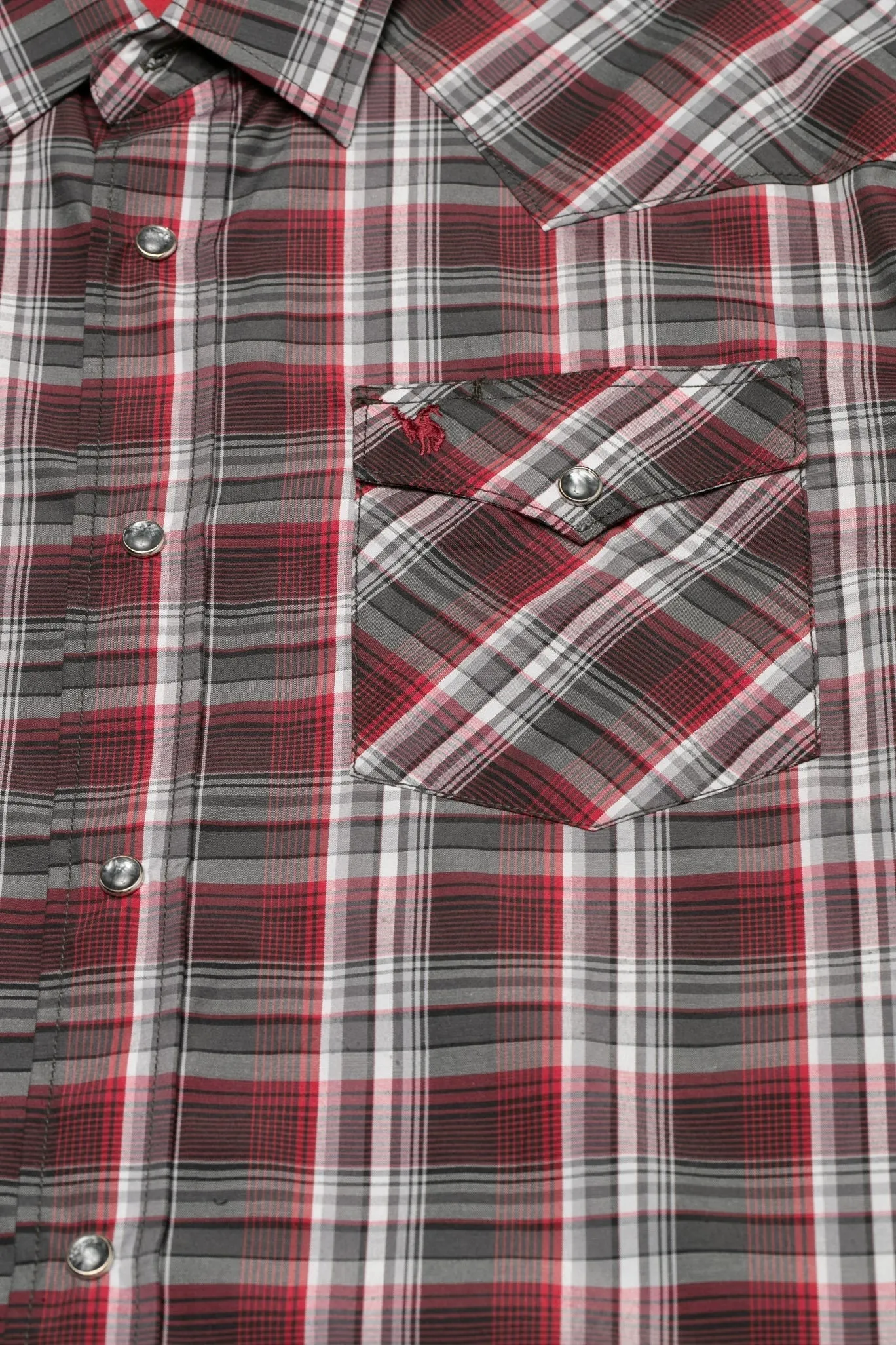 Men's Big & Tall Western Pearl Snap Plaid Shirt-PS400L-BT-477