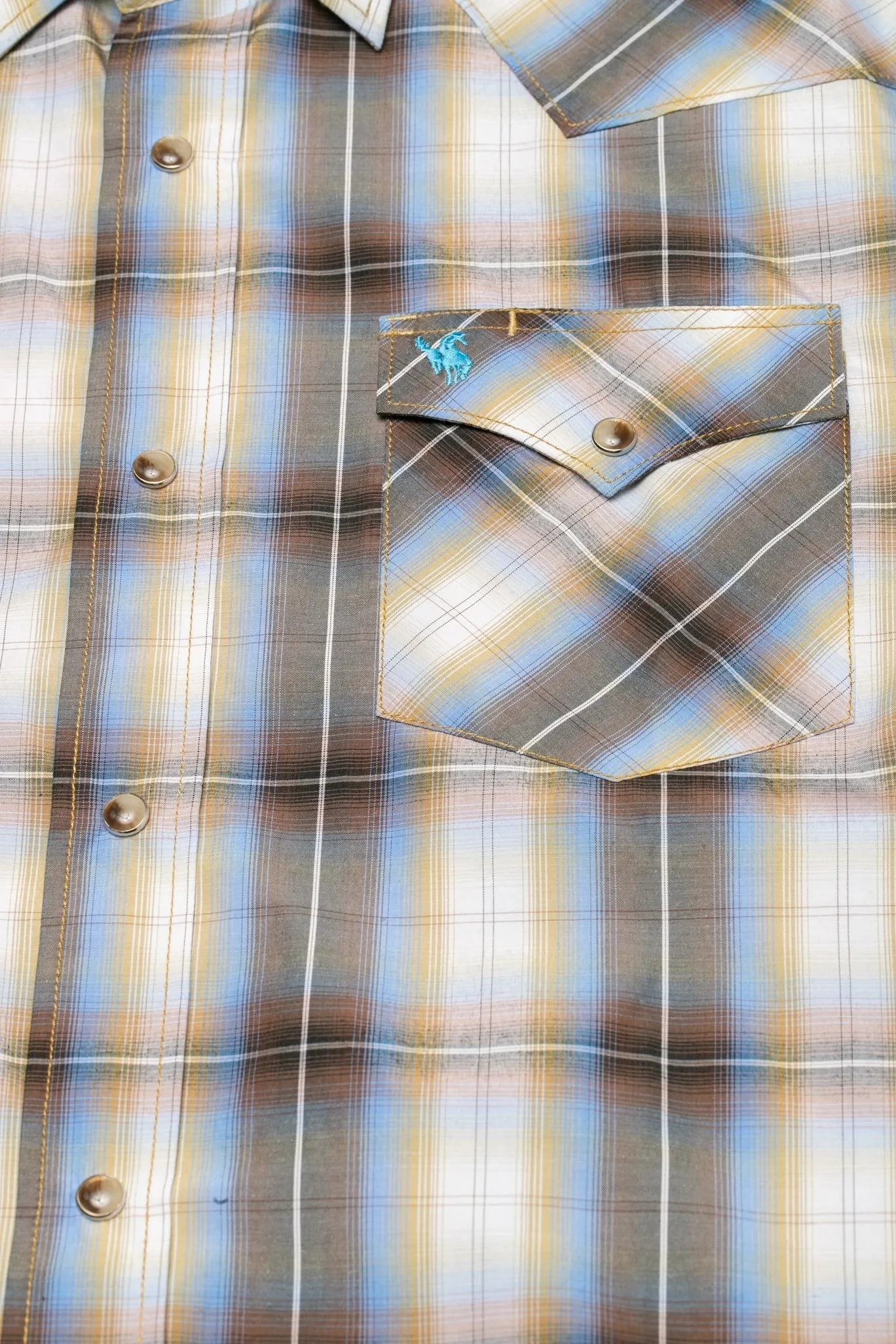 Men's Big & Tall Western Pearl Snap Plaid Shirt-PS400L-BT-492