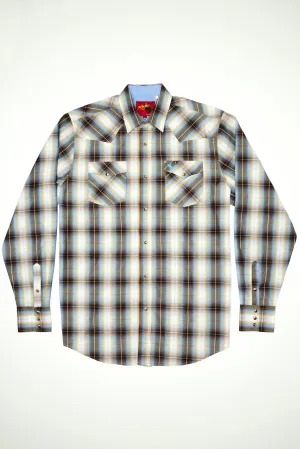 Men's Big & Tall Western Pearl Snap Plaid Shirt-PS400L-BT-492