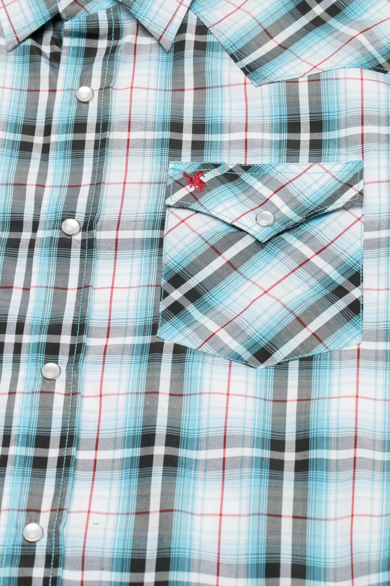 Men's Big & Tall Western Pearl Snap Plaid Shirt-PS400L-BT-493