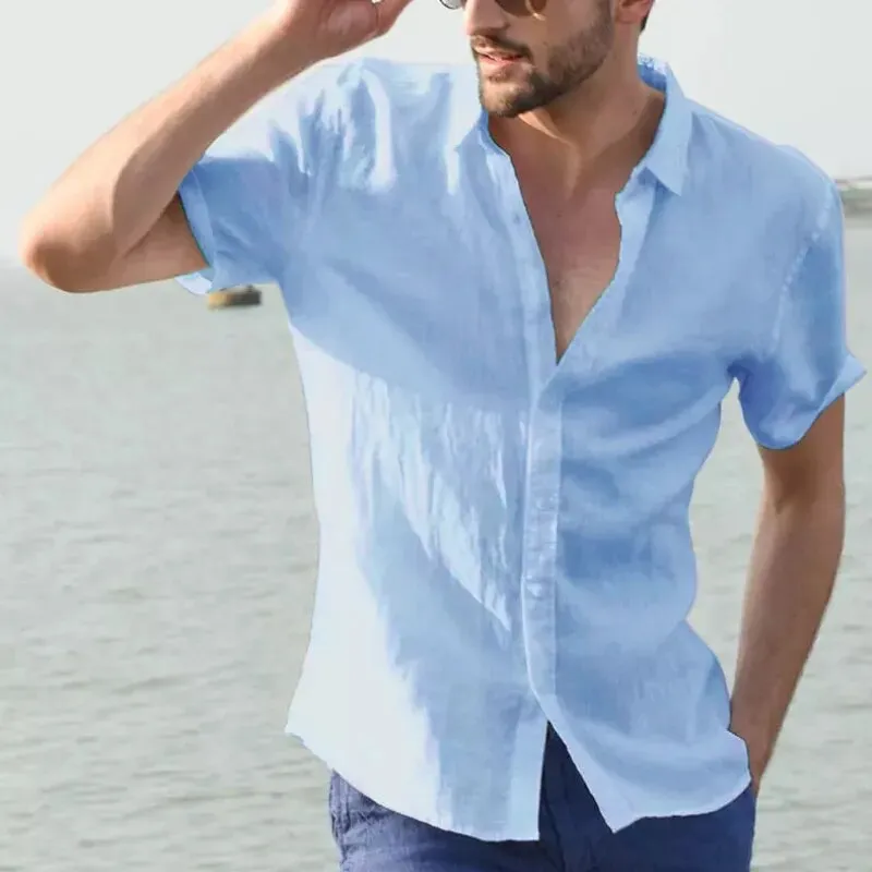 Men's Casual Short Sleeve Shirt Street Wear