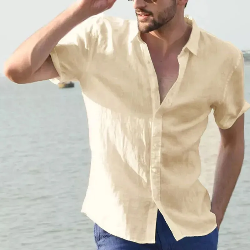 Men's Casual Short Sleeve Shirt Street Wear