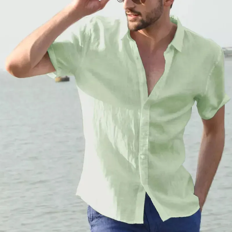 Men's Casual Short Sleeve Shirt Street Wear
