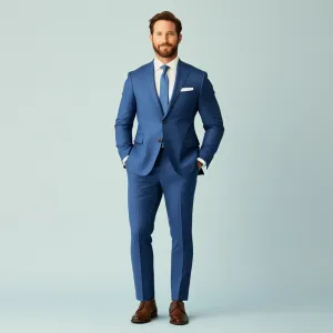 Men's Dark Blue Two-Piece Suit – Sophisticated Formal Wear for Every Occasion