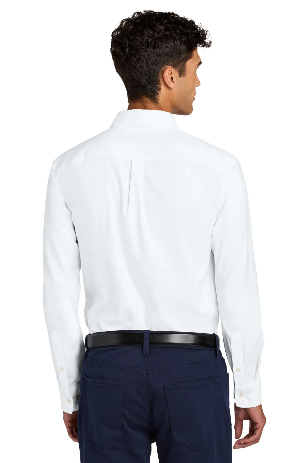 Mercer Mettle Long Sleeve Modern Oxford Shirt MM2002 White