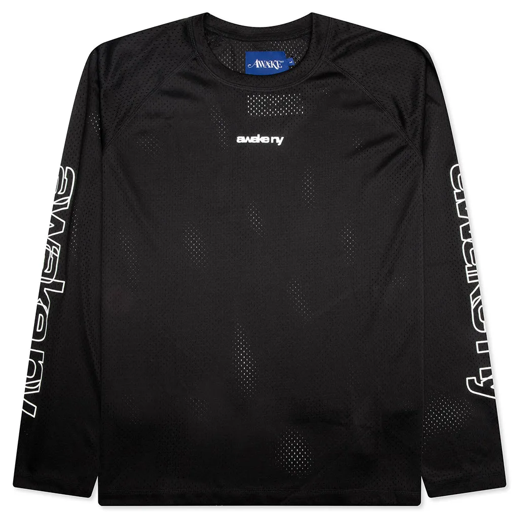 Mesh L/S Top - Black