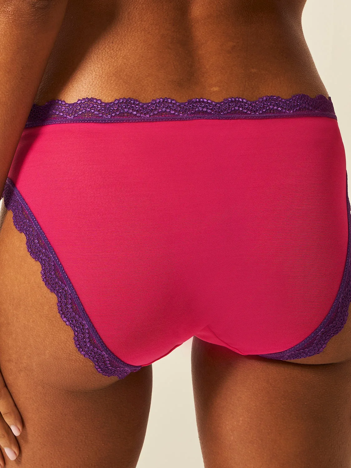 Mesh Original Knicker - Raspberry & Purple
