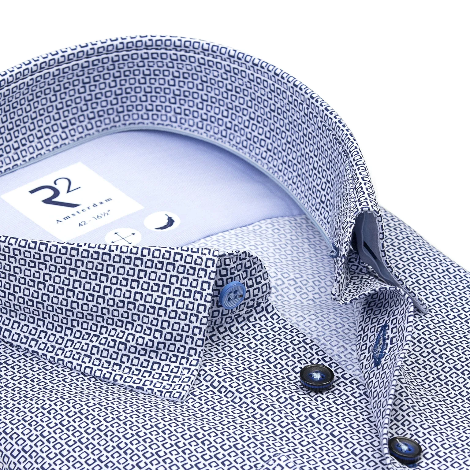 Mini print cotton shirt