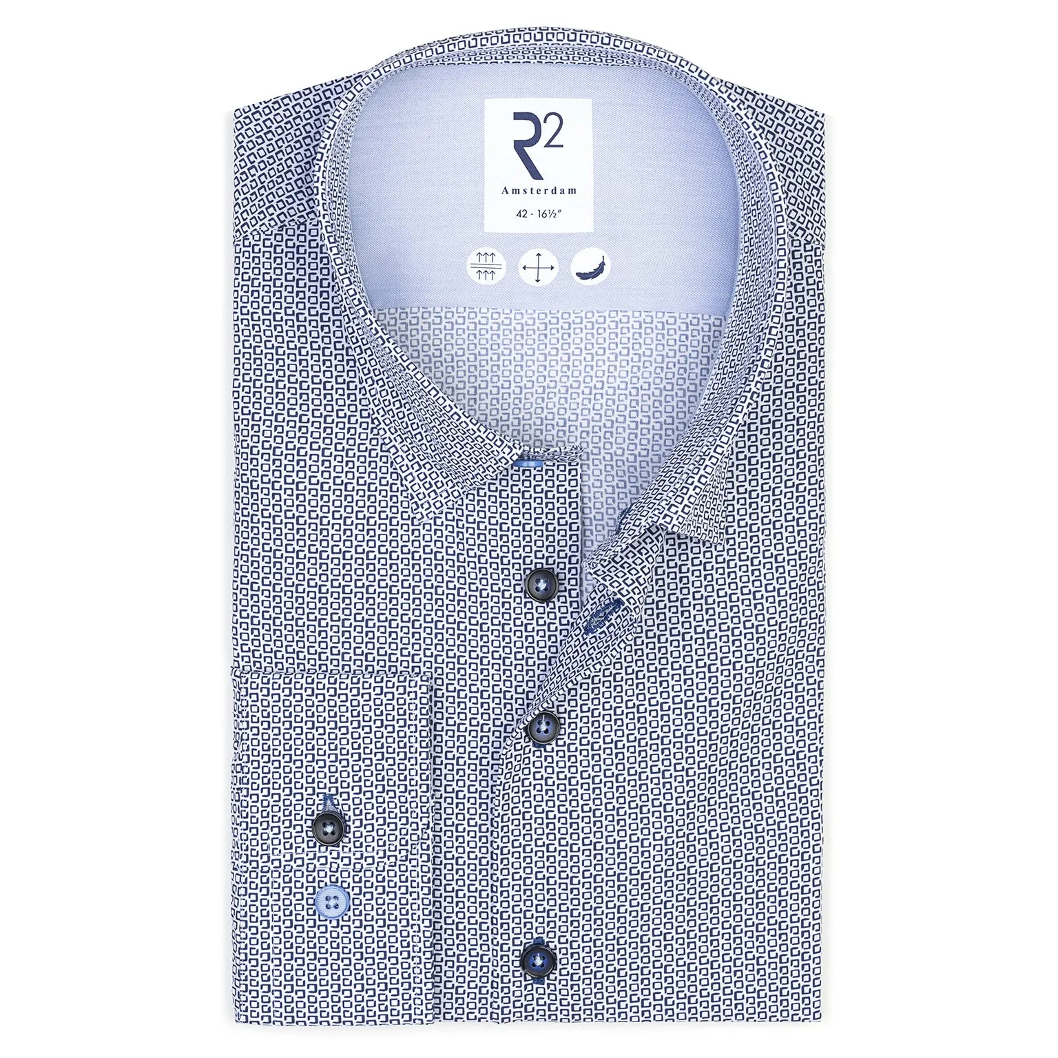 Mini print cotton shirt