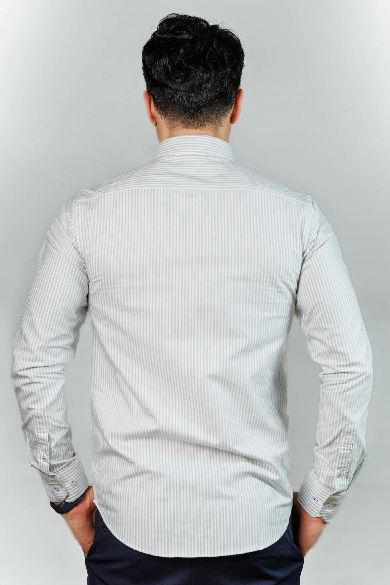 Mini Stripe Button Down Oxford Shirt
