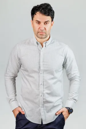 Mini Stripe Button Down Oxford Shirt