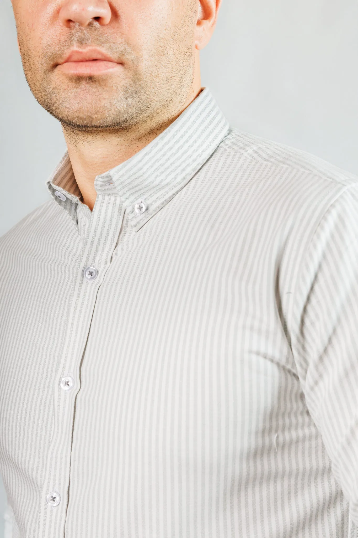 Mini Stripe Button Down Oxford Shirt