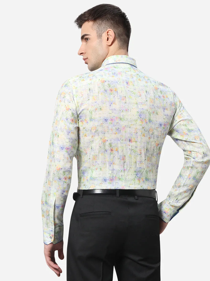 Multicolor Printed Slim Fit Party Wear Shirt | JB Studio
