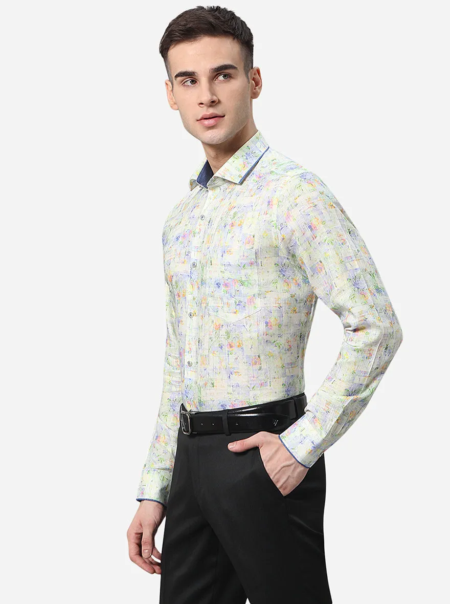 Multicolor Printed Slim Fit Party Wear Shirt | JB Studio