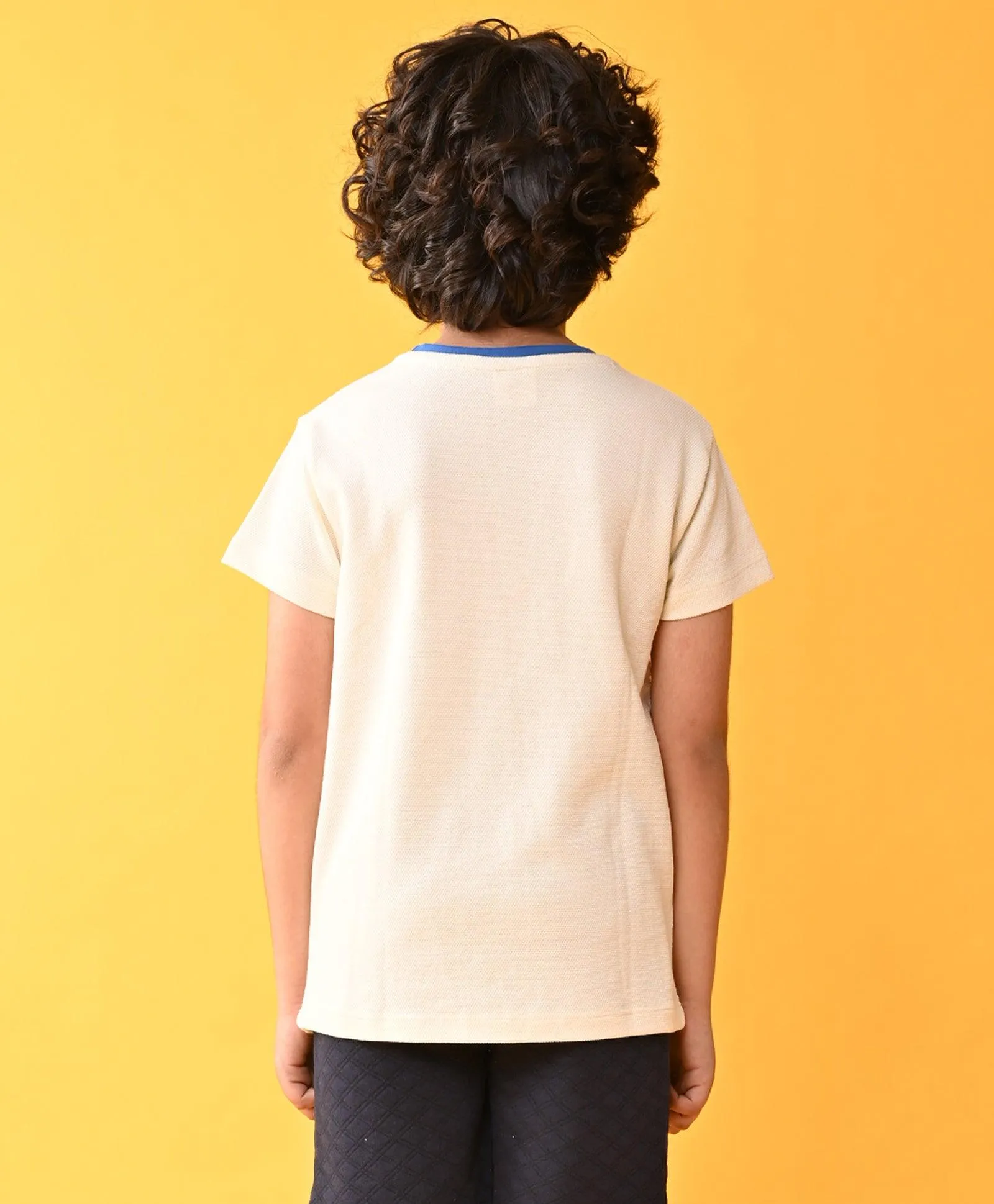 NATIONAL AERO SHORT SLEEVE BOYS T-SHIRT - OFF WHITE