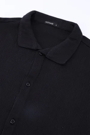 Navy Blue Button-Down Shirt