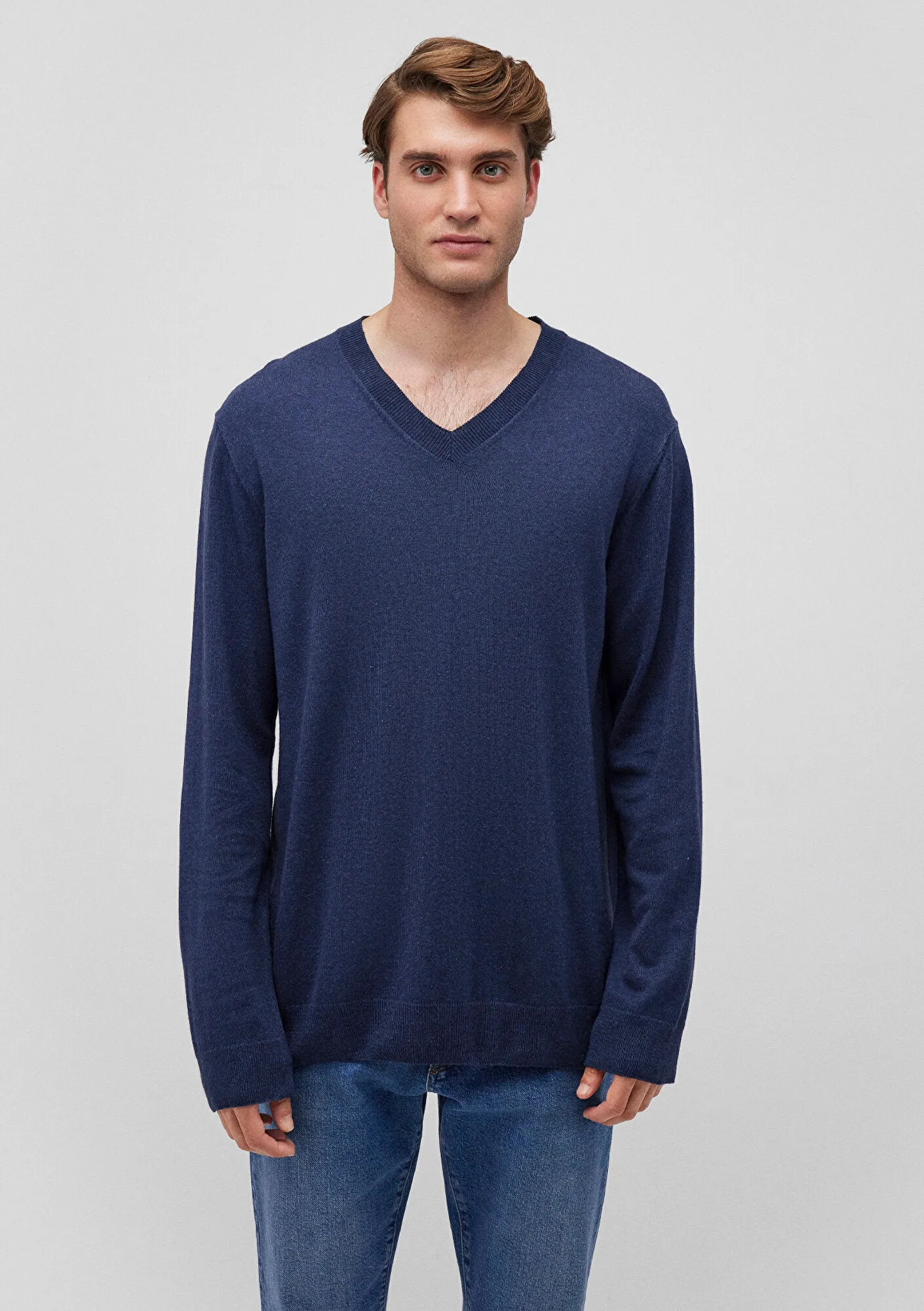 Navy Cashmere Blend Sweater