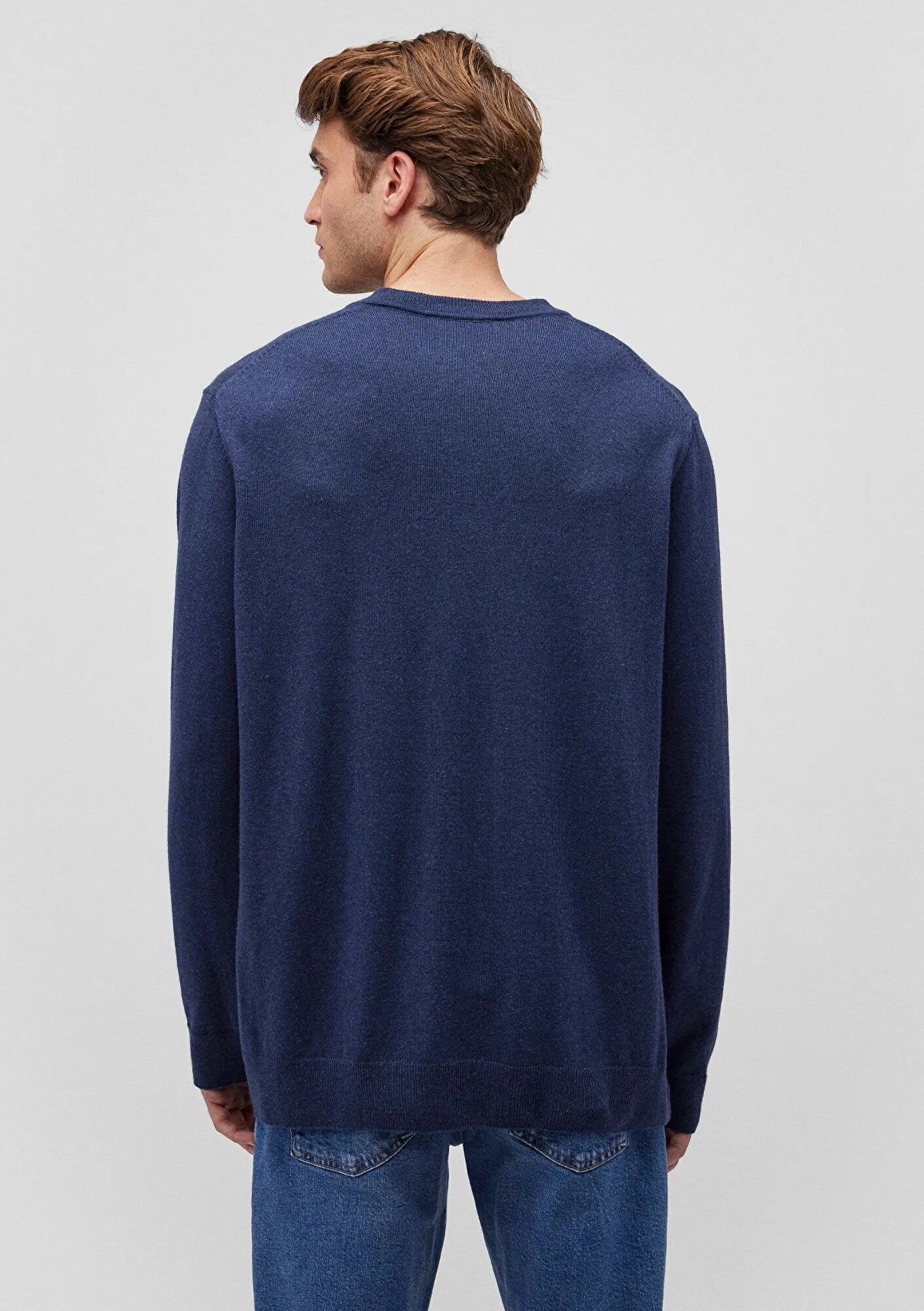 Navy Cashmere Blend Sweater