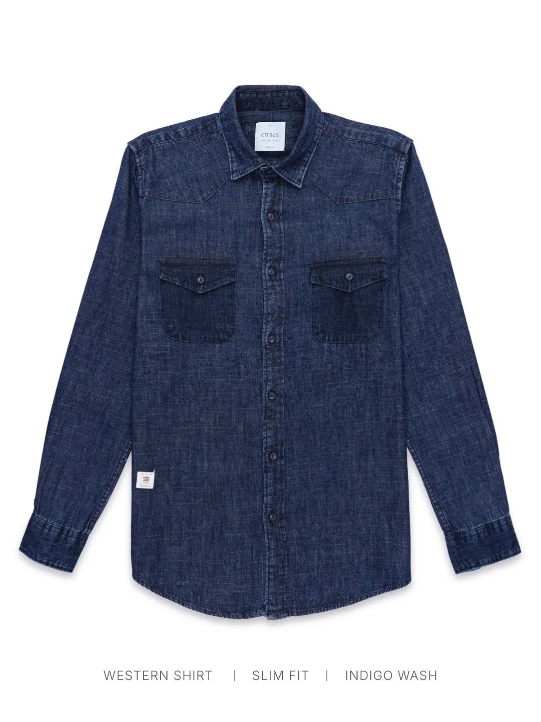 Navy Plain Denim Shirt