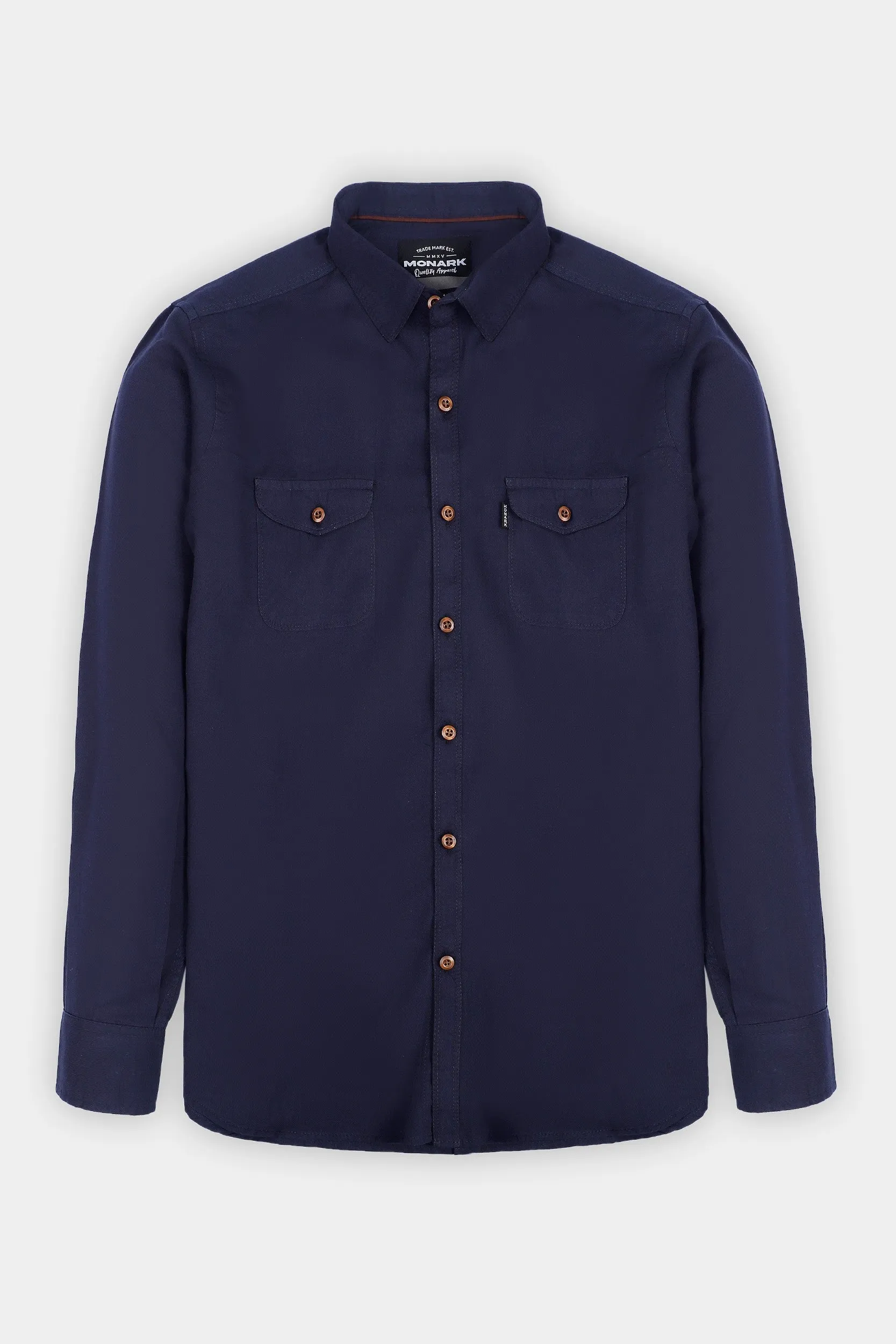 NAVY SLIM FIT CASUAL SHIRT