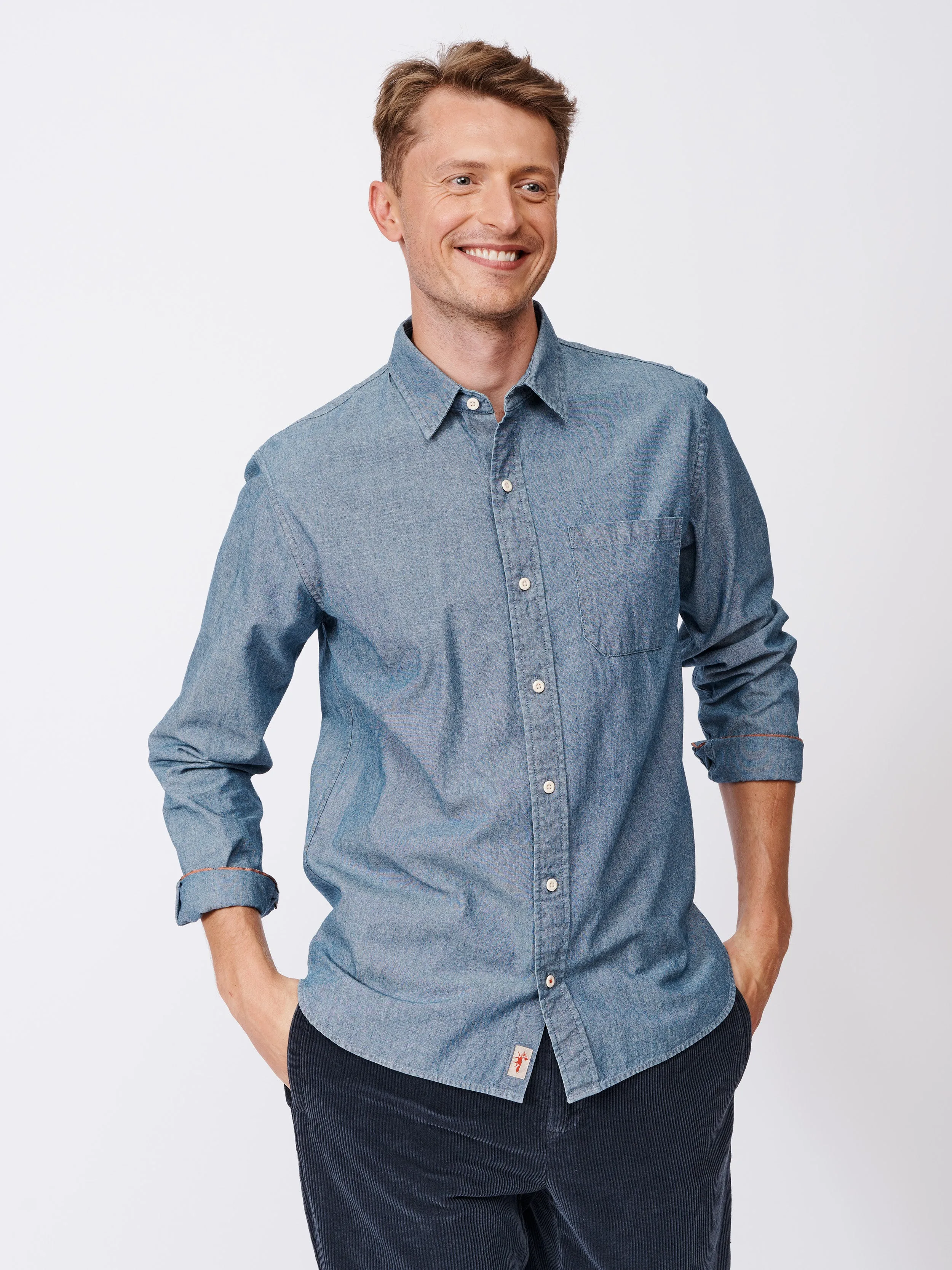 Newball Button Down Denim Shirt