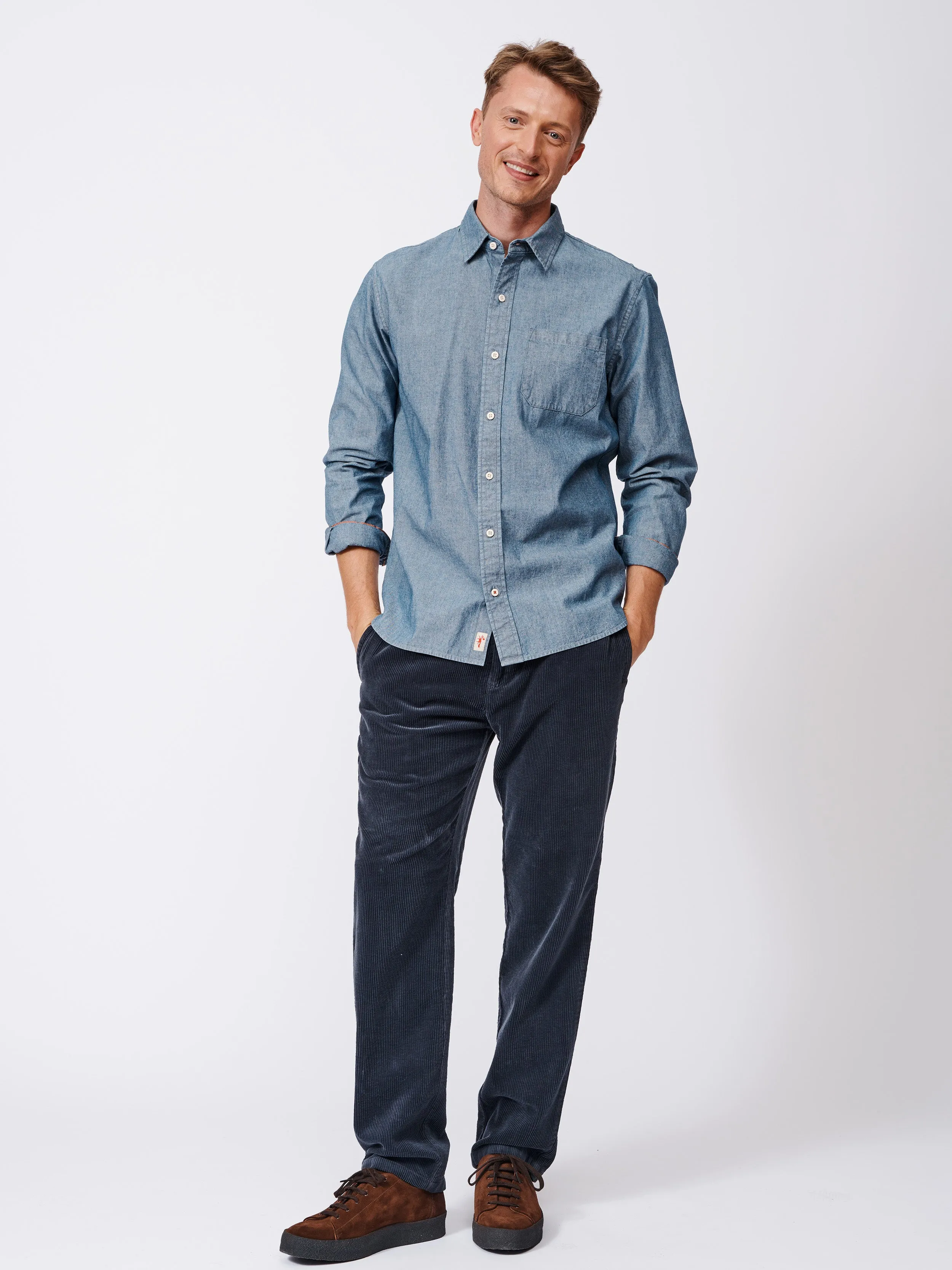 Newball Button Down Denim Shirt