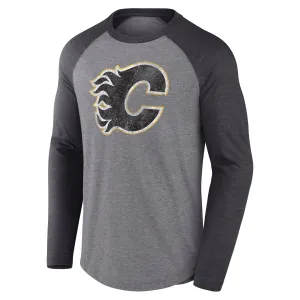 NHL TRI-BLEND RAGLAN LONG SLEEVE T-SHIRT - CALGARY FLAMES