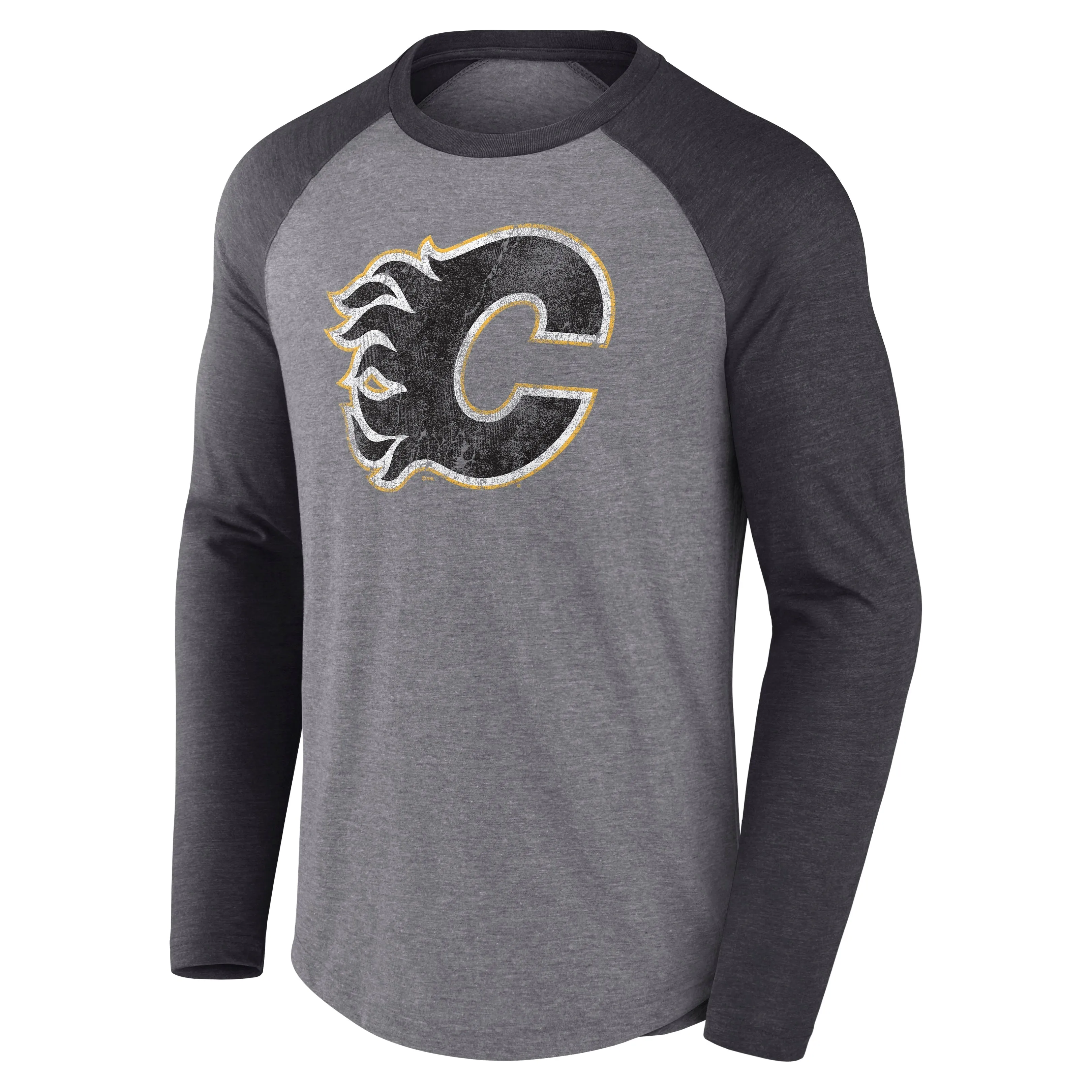 NHL TRI-BLEND RAGLAN LONG SLEEVE T-SHIRT - CALGARY FLAMES