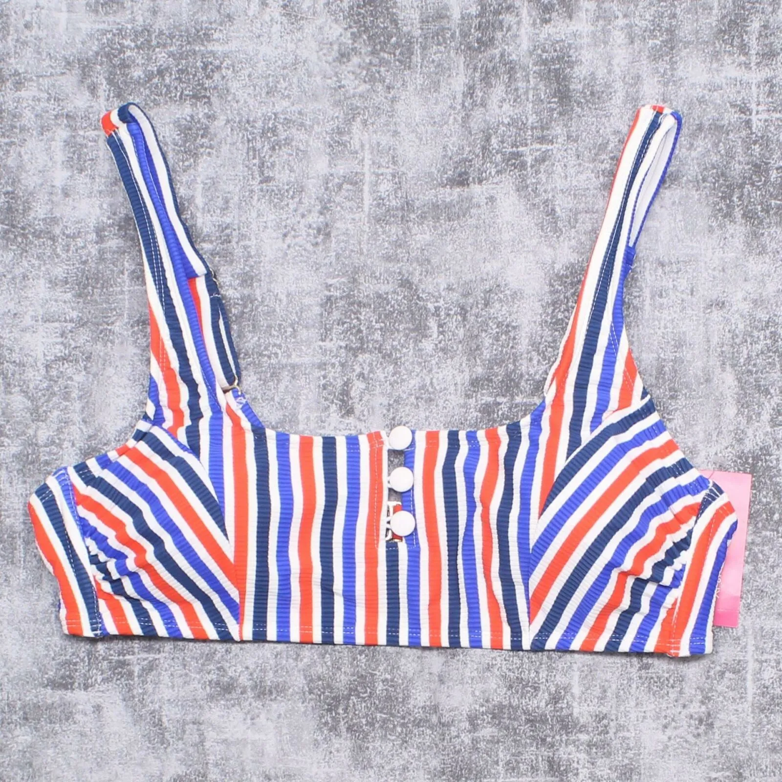 NWT Xhilaration Juniors' Ribbed Button-Front Bralette Bikini Top. AFU84T X-Large