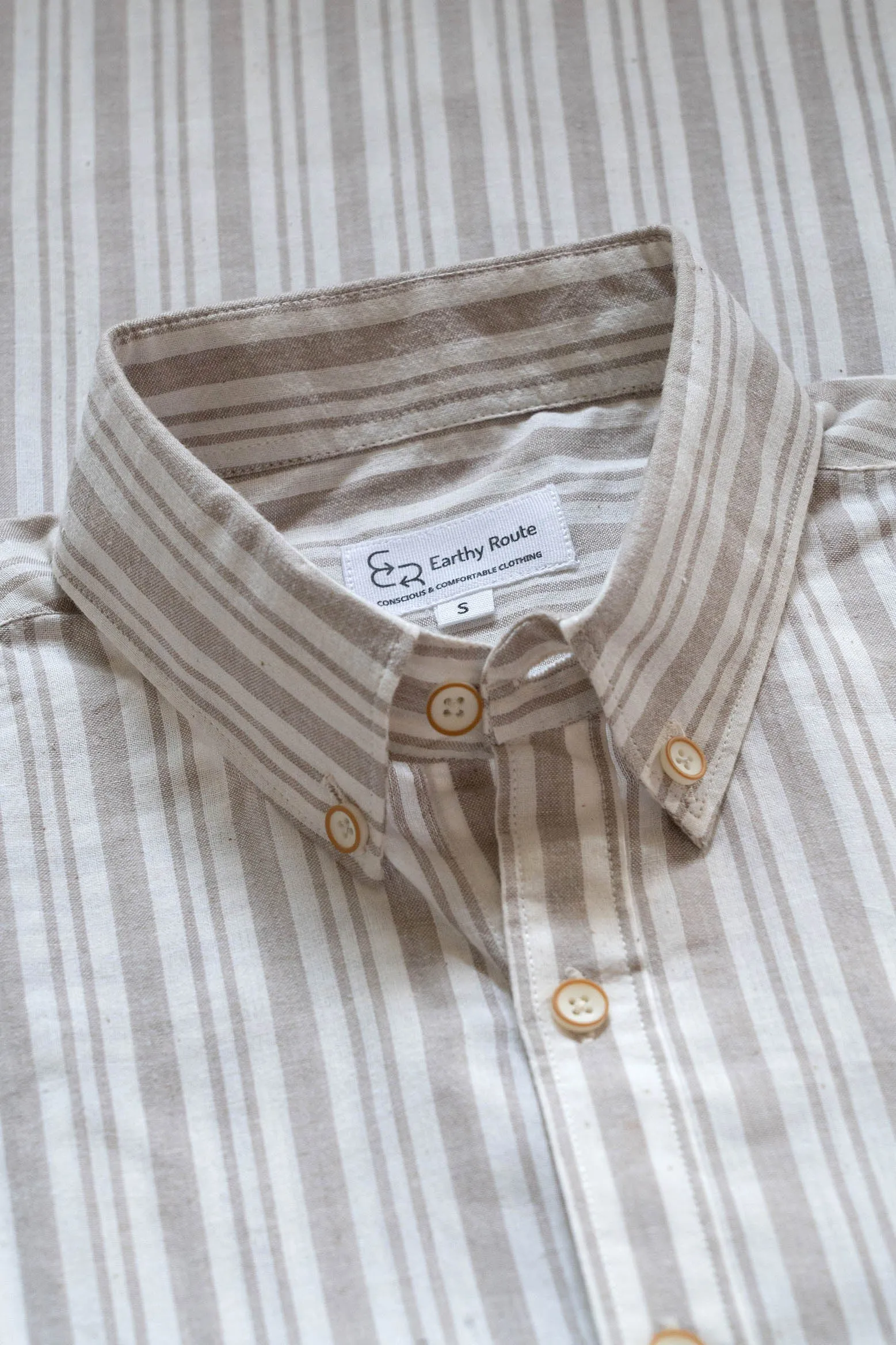 Off White Stripes · Button Down Collar · Half Sleeve Shirt