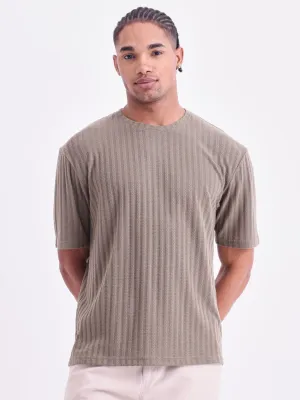 Olive Plain Cotton Round Neck T-Shirt