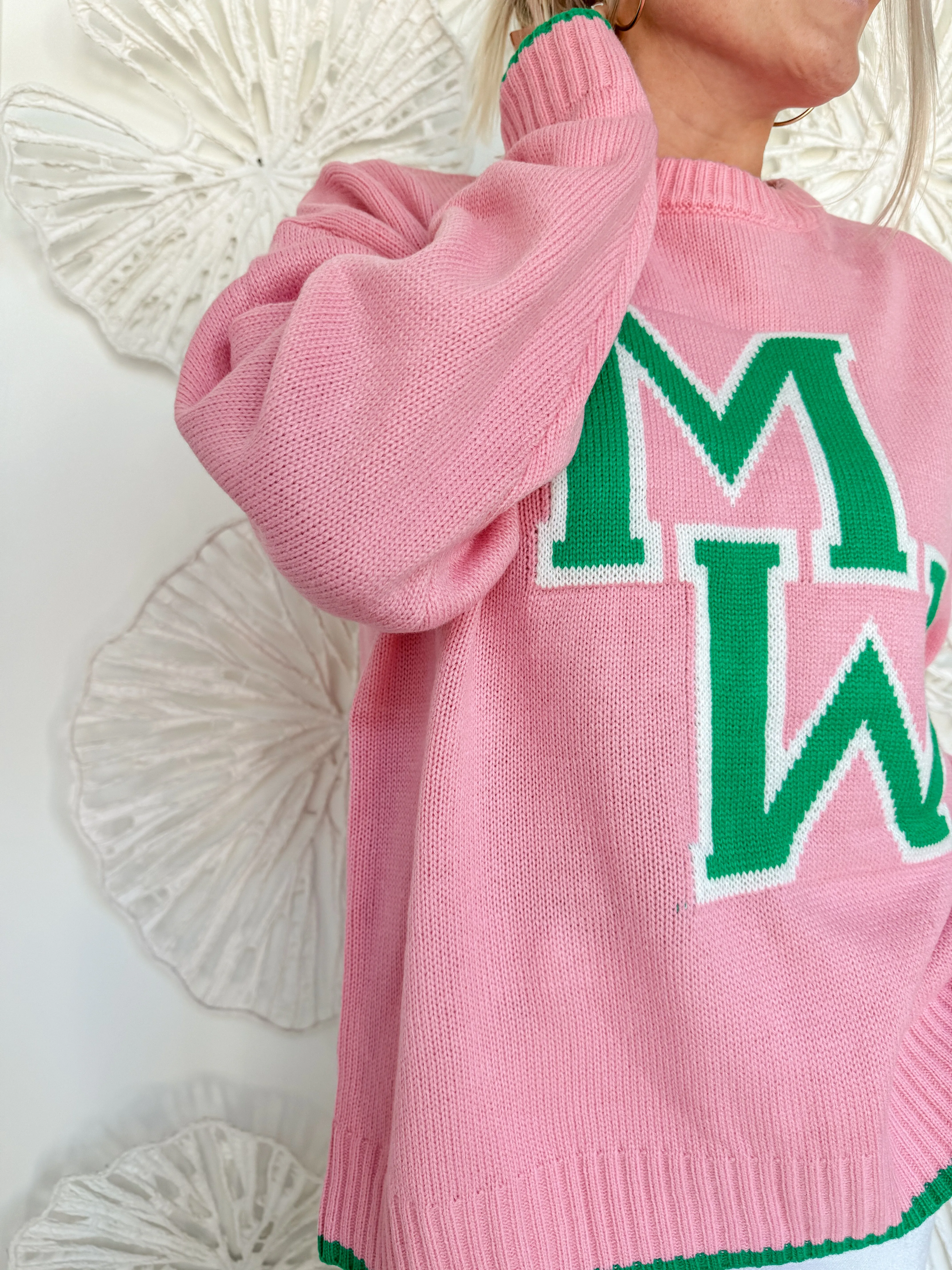 Oversized Pink/Green Sweater