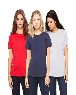 Pack of 3 - RedNavy Blue and Grey Plain T-Shirts For Her