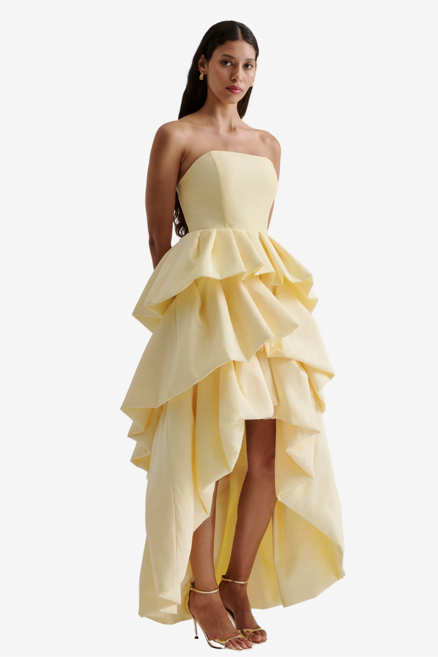 Pandora Bustier Maxi Dress Lemon