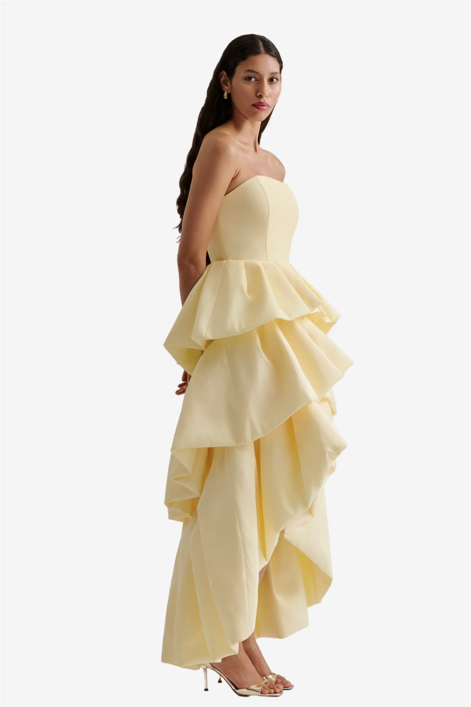 Pandora Bustier Maxi Dress Lemon