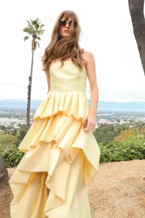 Pandora Bustier Maxi Dress Lemon