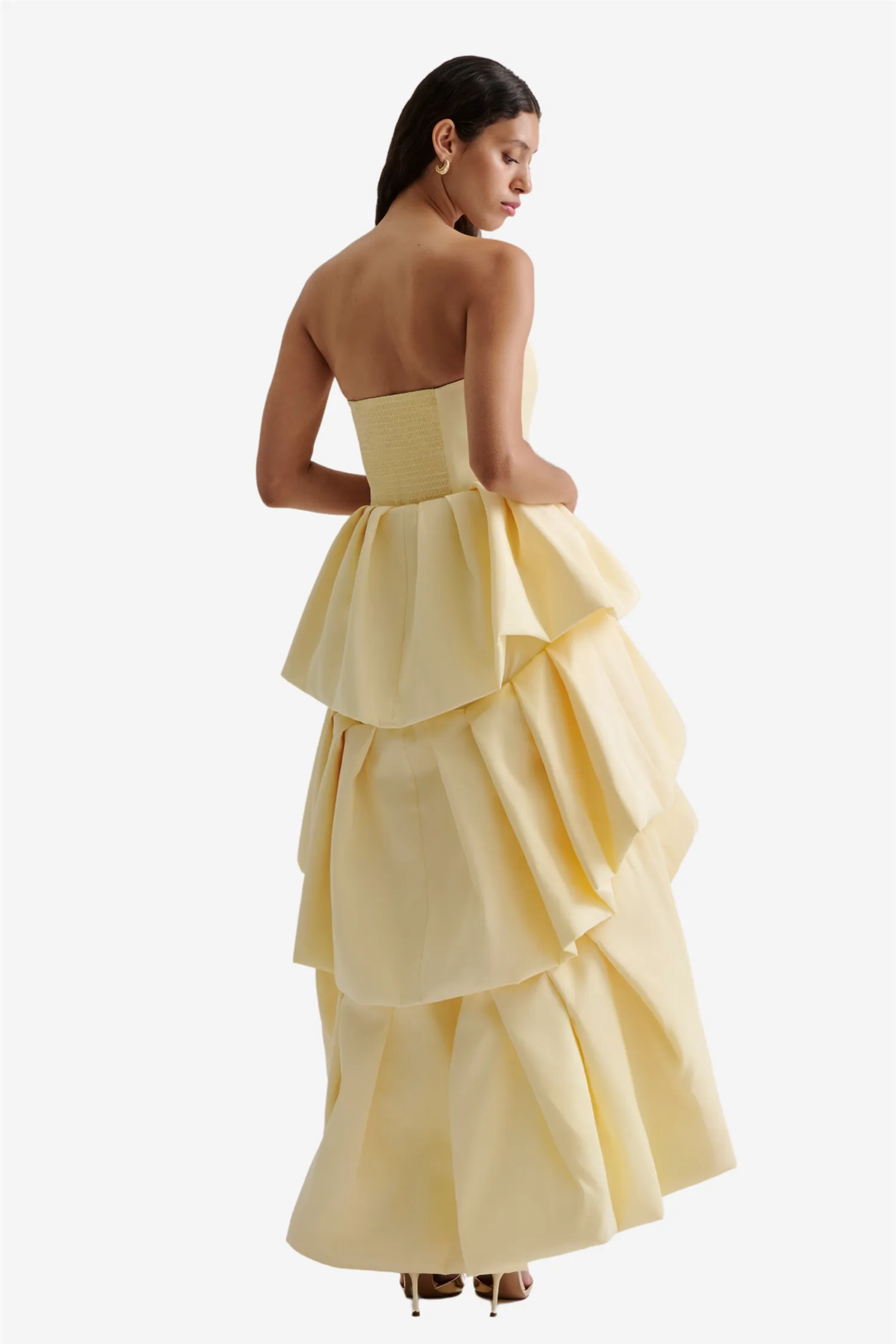 Pandora Bustier Maxi Dress Lemon
