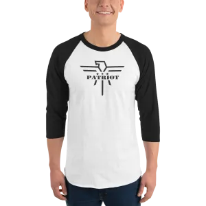 Patriot Eagle Black 3/4 sleeve raglan T-Shirt