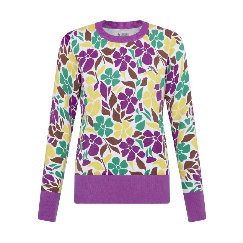 Penguin Printed Floral Golf Sweater