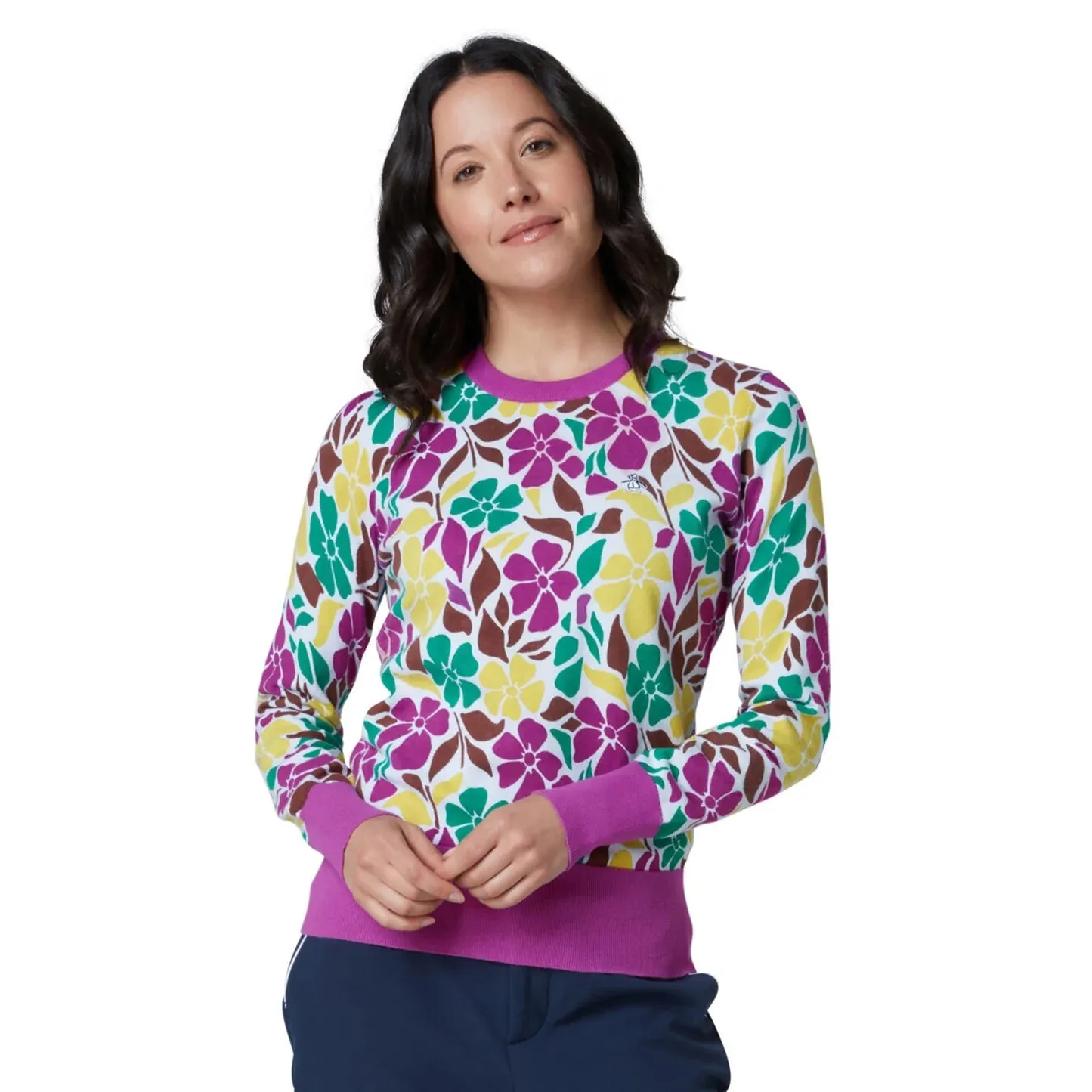 Penguin Printed Floral Golf Sweater