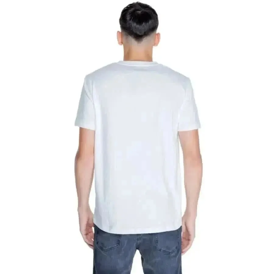 Peuterey Men's White Cotton Round Neck T-Shirt