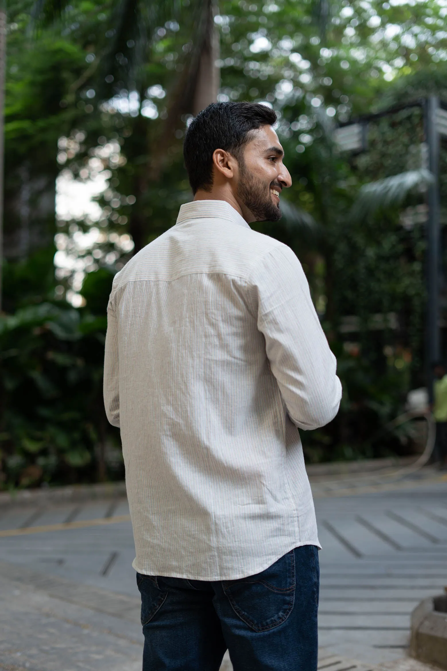 Pink and Blue Stripes · Button Down Collar · Full Sleeve Shirt